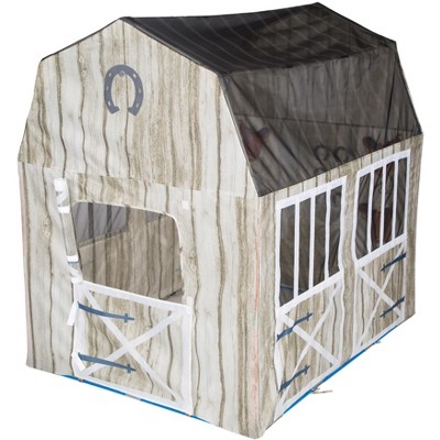 kids playing tent house