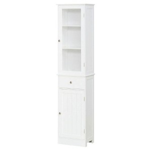 Resenkos Bathroom Storage Cabinet, Narrow Storage Unit, Floor Cabinet for Bathroom, Living Room, Entryway, Kitchen, White - 1 of 4