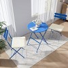 Nestfair 3pc Patio Bistro Balcony Metal Chair Table Set - 2 of 4