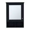 Vynxaria 29" High Medicine Cabinet with Mirror Door, Featuring Three Concealed Shelves and Two Open Shelves for Bathroom, Kitchen, or Mudroom - 3 of 4