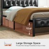 WOWLIVE Bed Frame with Storage Headboard, Metal Platform Bed Frame, Storage Bed with Charging Station and LED Light - 4 of 4