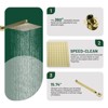 Cobbe with 10-Inch Square Shower Head, Tub Spout, 15.74-Inch Shower Arm Shower Faucet Set Single Handle Wall Mount Brushed Gold With Valve - 3 of 4