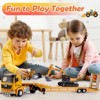 FUNFORFUN Toys Gifts for 3 4 5 6 7 Years Old Boys, Engineering Construction Vehicles Truck, Construction Toy Set with Truck Excavator Bulldozer Alloy - 4 of 4