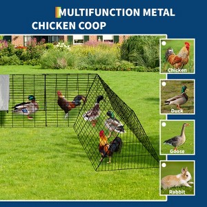 1 Wrapped Metal Chicken Tunnel with Corner Frame Suitable for Chickens, Ducks, Rabbits - 1 of 4