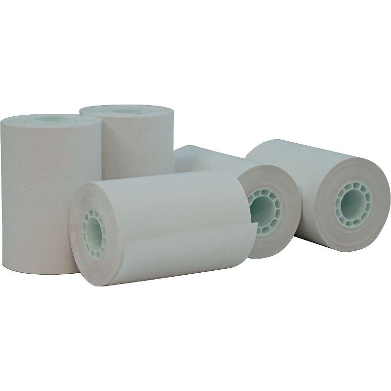 UNIVERSAL Single-Ply Thermal Paper Rolls 2 1/4" x 55 ft White 50/Carton 35766, 2 of 3