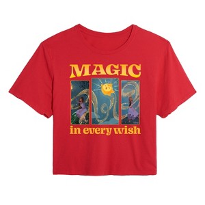 Women's - Disney - Magic In Every Wish Cropped Graphic T-Shirt - 1 of 4