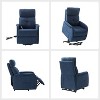 Set of 2 Gina Mid-century Power Remote Recliner with Metal Base  | ARTFUL LIVING DESIGN - 3 of 4