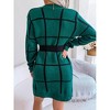 Women's Comfy Casual Long Sleeve Neck Knit Top Pullover Sweater - 2 of 4