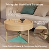 NicBex 24 Inch Round Wood Rotating Tray Coffee Table with Storage for Living Room,Bedroom - 4 of 4