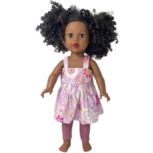 Doll Clothes Superstore Handmade Colorful Flower Jumper with Tights for 18 Inch Girl Dolls - 1 of 4