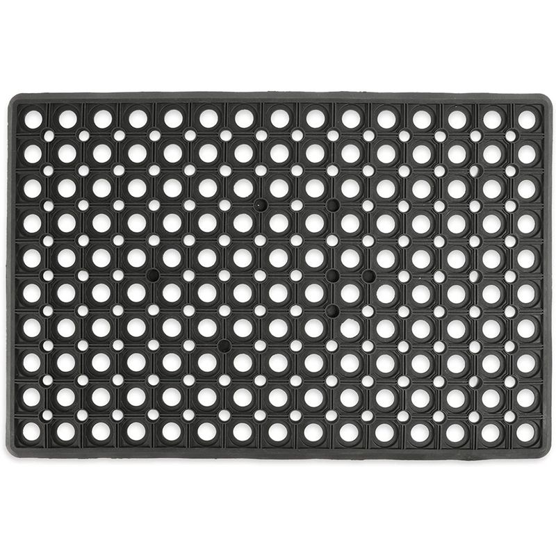 Juvale Black Rubber Welcome Door Mat Nonslip Indoor Outdoor Doormat (23.5 x 15.75 Inches), 5 of 7