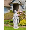 ABYNOW 29.9" Virgin Mary Outdoor Garden Statue – Praying Religious Catholic Decor for Yard, Patio, Home or Entryway – Ivory - 2 of 4