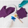 Design Imports  Windowpane Terry Dishcloth Set 6 Piece, 12X12", Eggplant - 2 of 4