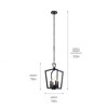 Kichler Lighting Abbotswell 4 - Light Pendant in  Black - 3 of 3