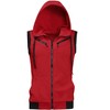 Lars Amadeus Men's Sleeveless Regular Fit Zipper Drawstring Hooded Vest Jacket - 3 of 4