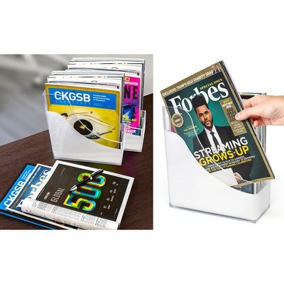 Sorbus Clear Acrylic Desk Organizer and Magazine Holder