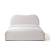 Okak Queen/Full Size Primary Bedroom Bed Frame with Linen Upholstered Headboard,Modern Platform Bed No Box Spring Needed - 2 of 4