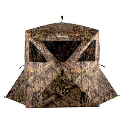 Plano AMEBL3016 Ameristep Outdoor 2 Person Care Taker Kick Out Duck Deer  Hunting Blind with Carrying Case, Realtree Edge, Camouflage