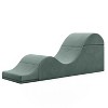 Avana Kami Convertible Chaise / Bed Bench for Yoga & Massage - End of Bed Ottoman with Concealed Fold Out Yoga Lounge Chair, 18" Wide, Microvelvet - 4 of 4