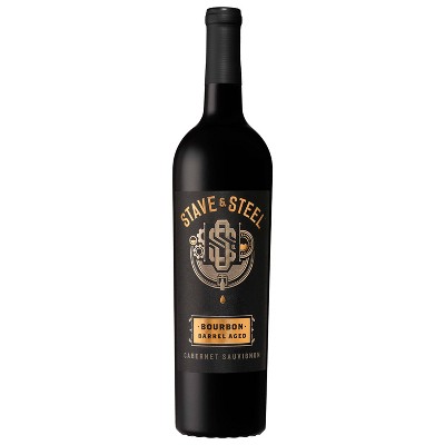 Stave & Steel Bourbon Barrel Cabernet Sauvignon Red Wine - 750ml Bottle