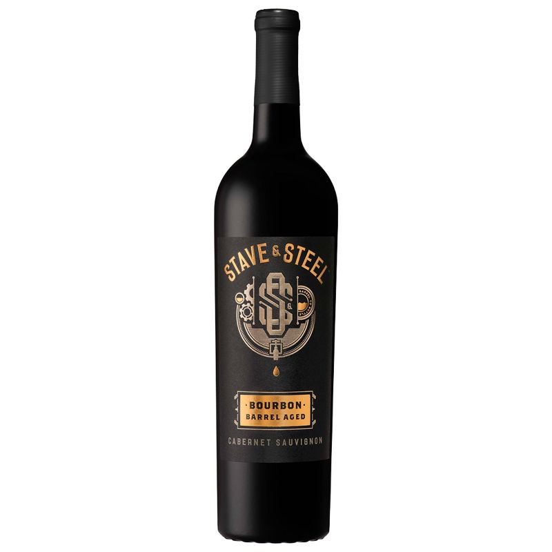Stave &#38; Steel Bourbon Barrel Cabernet Sauvignon Red Wine - 750ml Bottle, 1 of 5