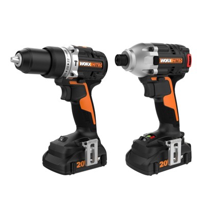 Worx Nitro WX971L 20V Power Share Impact Driver & Hammer Drill Combo Battery and Charger Included