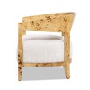 Jennifer Taylor Home Madrid 26.5" Burl Wood Barrel Accent Arm Chair - 3 of 4