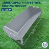 COZONY Heavy Duty Steel Livestock Feeding Trough, 22 Gallon 45.13" Hay Feeder for Horses, Goats, Sheep, Cattle & Alpacas, Large Farm Feeder - 2 of 4