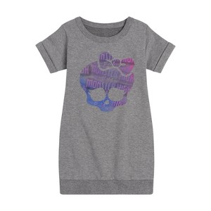 Girls' - Monster High - Toddler And Youth Girls Fleece Dress Graphic Short Sleeve Fleece Dress - 1 of 4