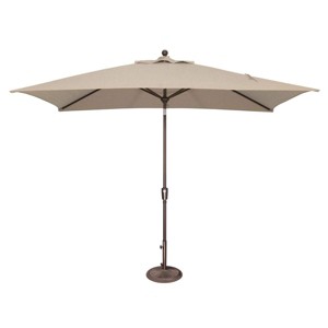 SimplyShade Catalina 120" Octagon Push Button Tilt Umbrella in Black/Beige - 1 of 1