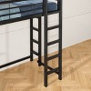 Racxily Loft Bed with Desk, Metal Loft Bed Twin Size, Loft Bed Frame with Desk and Storage Compatible with Boys Girls Teens, Black Bedroom Bed Frame - 3 of 4