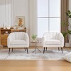 Aortzio Tufted Upholstered Barrel Chair With Metal Legs(Set Of 2) - 4 of 4
