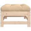 VidaXL Patio Footstool with Cushion Solid Wood Pine - 4 of 4