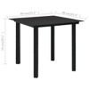 vidaXL Patio Outdoor Dining Table with Glass Top Porch Garden Furniture Steel - 4 of 4