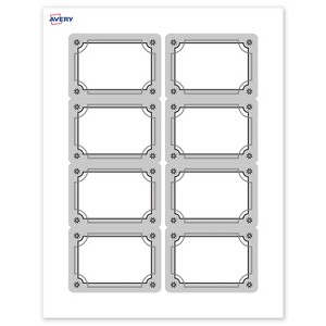 Avery Name Tags,  2-1/3" x 3-3/8", Silver-Metallic Black, Matte, 80 - 1 of 4