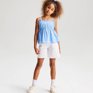 Girls' Mid-Rise Twill Jort - Cat & Jack™ White M : Target