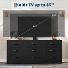 55in TV Stand with Mount for 32–85 Inch TVs, Media Console with 9 Drawers & Adjustable Height, Living Room Entertainment Center Furniture - 4 of 4
