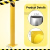 COZONY Removable Steel Bollards, Safety Parking Barrier Bollards, Yellow, 48"x4.5", 2 Pack, Surface Mounted for Indoor/Outdoor Use - 4 of 4