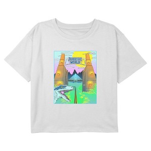 Girls Jurassic World Retro Gate Lights T Shirt - 1 of 3