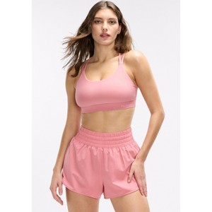 Peloton Women's Cadent Strappy Y-Back Bra, Brandied Apricot - 1 of 4