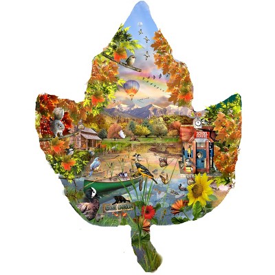 Sunsout Autumn Shoreline 1000 pc Special Shape  Jigsaw Puzzle 95298
