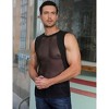 Men's Mesh Tank Top Fishnet Slim Fitted Tank Top Sleeveless Muscle Workout Tee Shirt - 3 of 4