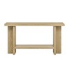 Minimalist Entryway Table with T-Shaped Legs, Large Display Top & Bottom Shelf for Living Room, Hallway, or Foyer - 3 of 4