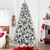 JUJABU 8FT Snow-Flocked Christmas Tree with 470 Colorful G45 Bulbs, 10 Light Modes & Metal Stand - 4 of 4
