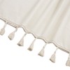 Boho Tassels Soft Luxury Velvet Window Valance Curtains, 52" x 15", 1 Panel - 3 of 4