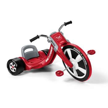 Radio Flyer Deluxe Big Flyer 16 Inch Big Front Wheel Chopper Style Tricycle with Adjustable Seat Recommended for Ages 3 to 7, Red