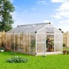 8x12FT Greenhouse for Outdoors,Polycarbonate Greenhouse with Quick Setup Structure and Roof Vent,Aluminum Greenhouses for Outdoors Heavy Duty - 2 of 4