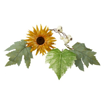 10-Piece Fall Harvest Set with Pumpkins, Sunflower, and Leaves
