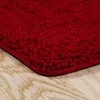 Hastings Home Memory Foam Shag Bath Mat, 24" x 58" - Burgundy - 3 of 4