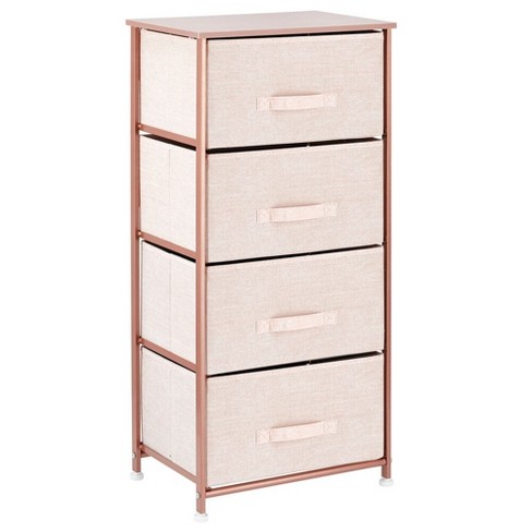 Mdesign Vertical Dresser Storage Tower With 4 Drawers Light Pink